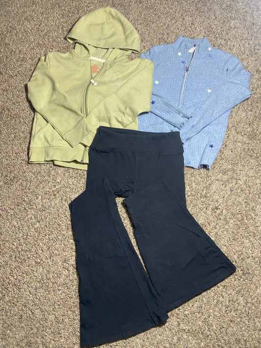 Seller #57 Girls size 8 pants and 2 zip tops