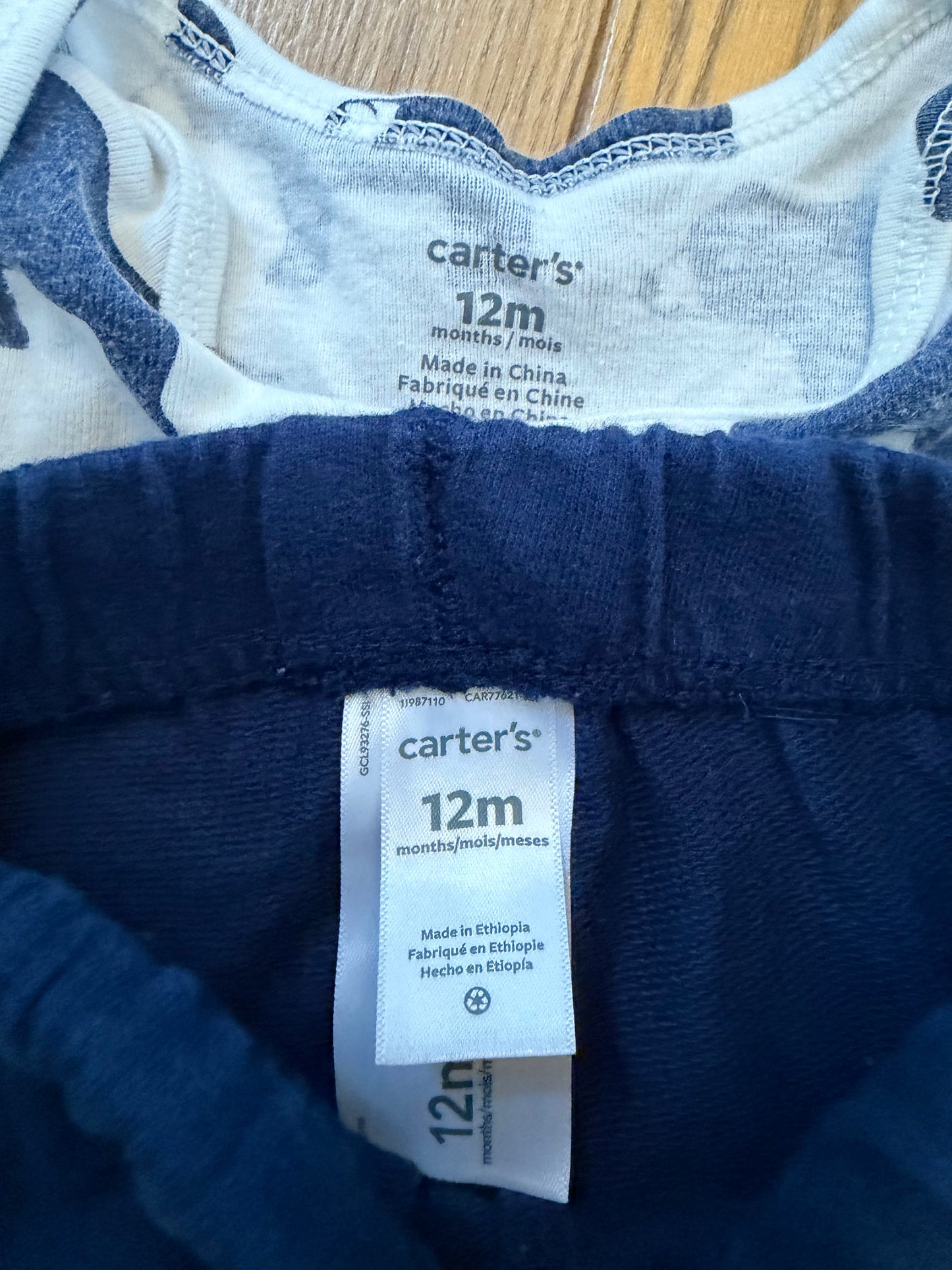 #6 - Carters - Boys Navy and Bears Outfit - 12 months