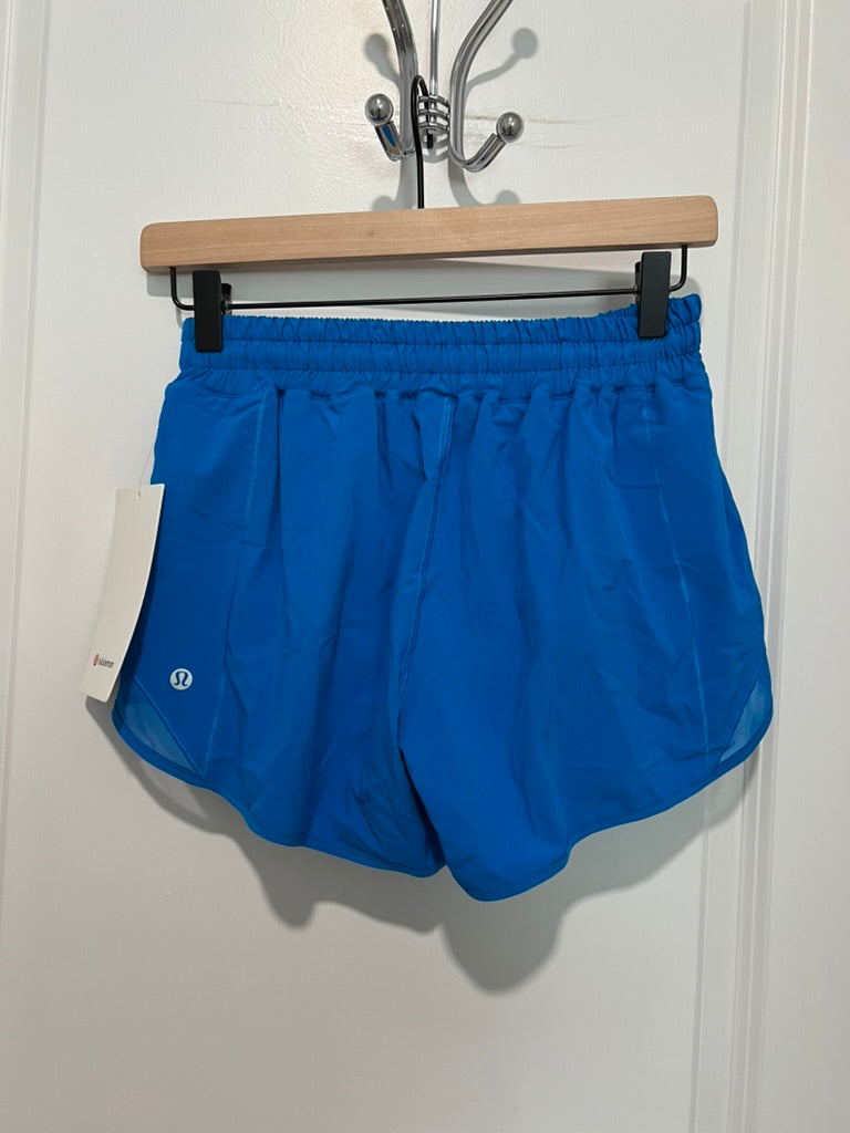 Seller #76 **REDUCED** - Lululemon Hotty Hot LR Short 4" *Lined Size 6 Blue PLSI NWT $68