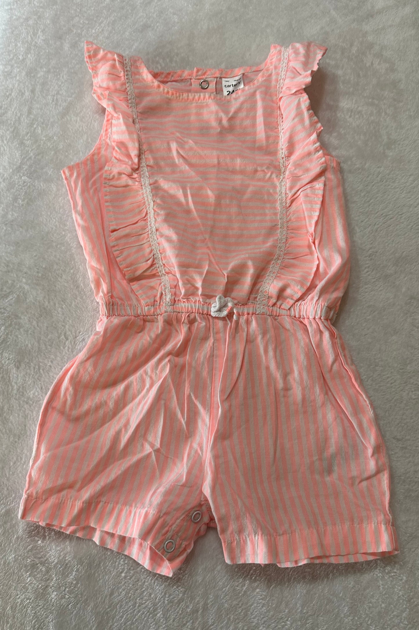 Girls 24 months Carters romper with buttons on bottom
