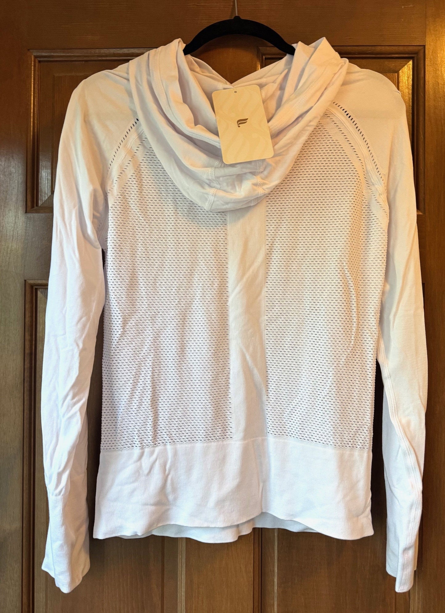 Seller #126 - Fabletics Large White Athletic Sweatshirt with Mesh Back - New with Tags - REDUCED