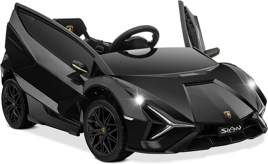 New in Box Kidzone Lamborghini Sian Roadster Battery Powered Ride On and Remote Control Sports Car Toy