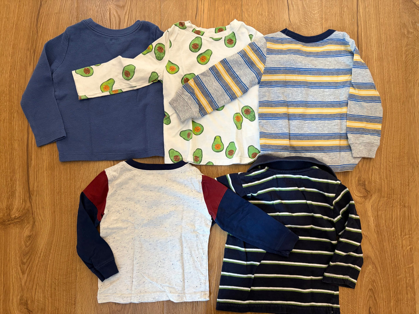 #6 - Assorted Brands - Boys Long Sleeved Shirts, set of 5 - 18 months
