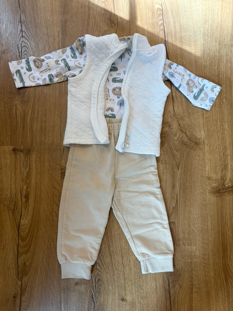 #6 - Chick Pea Boys Outfit with Vest - 12 months