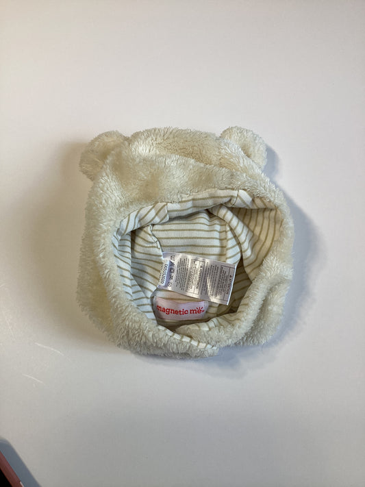 #129 0-6m Magnetic me bear hat