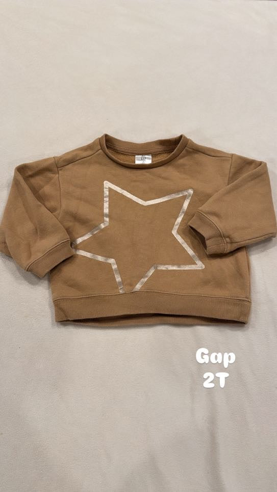 #145 Gap fleece sweatshirt Girls 2T EUC