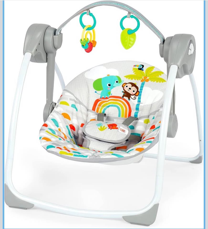 Seller 128 - Bright Starts Playful Paradise Compact Swing - New in Box!