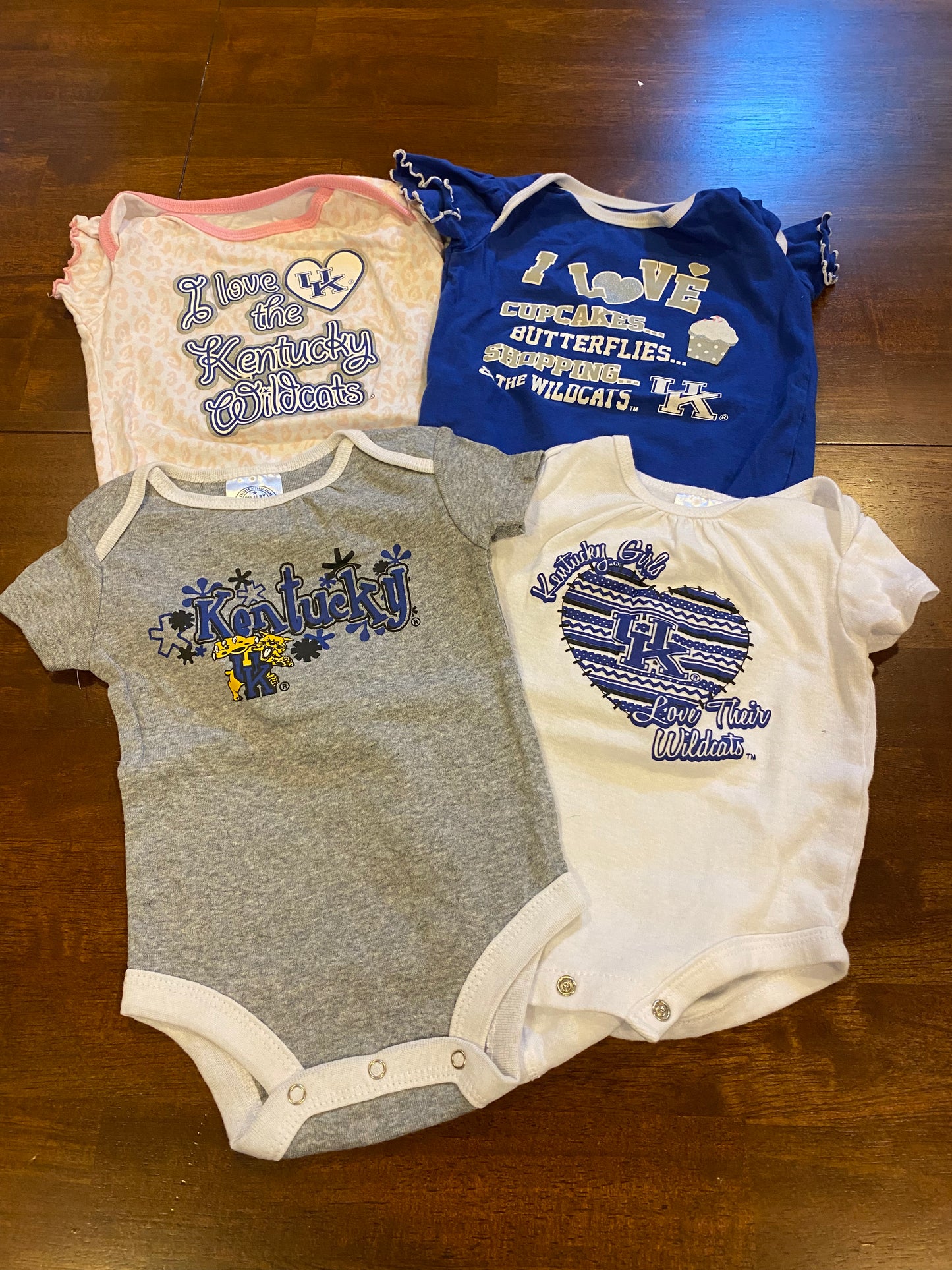 77A Girl's 3-6mo UK Onesies (4)-Assorted