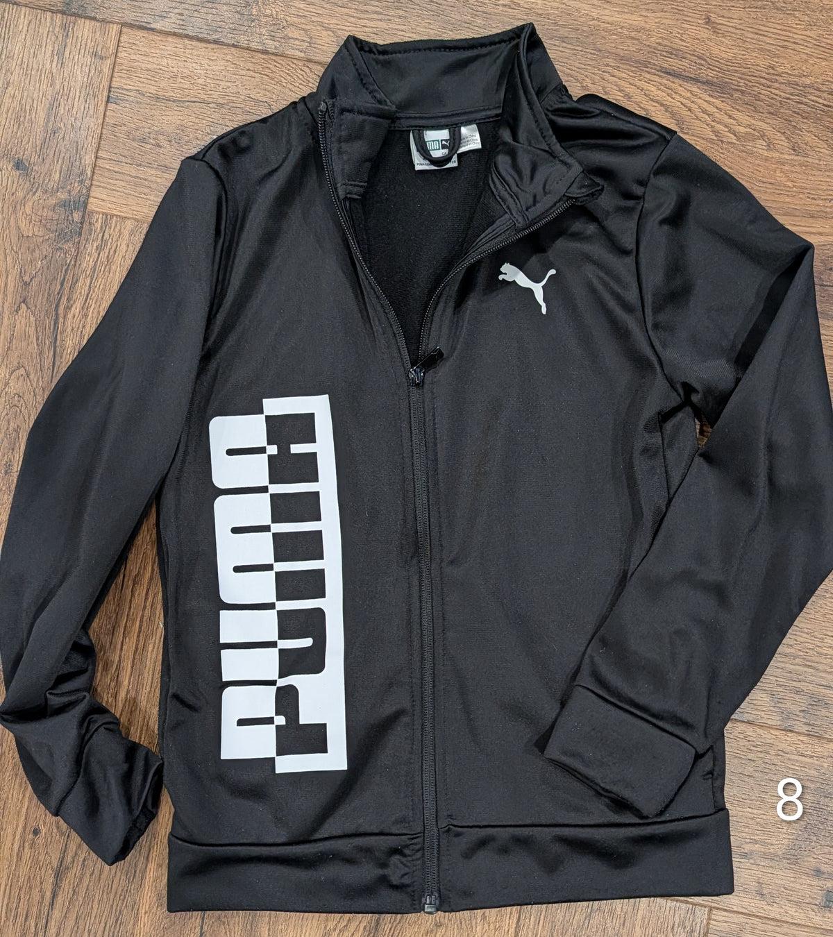 #3 Black Puma zip up jacket, size 8