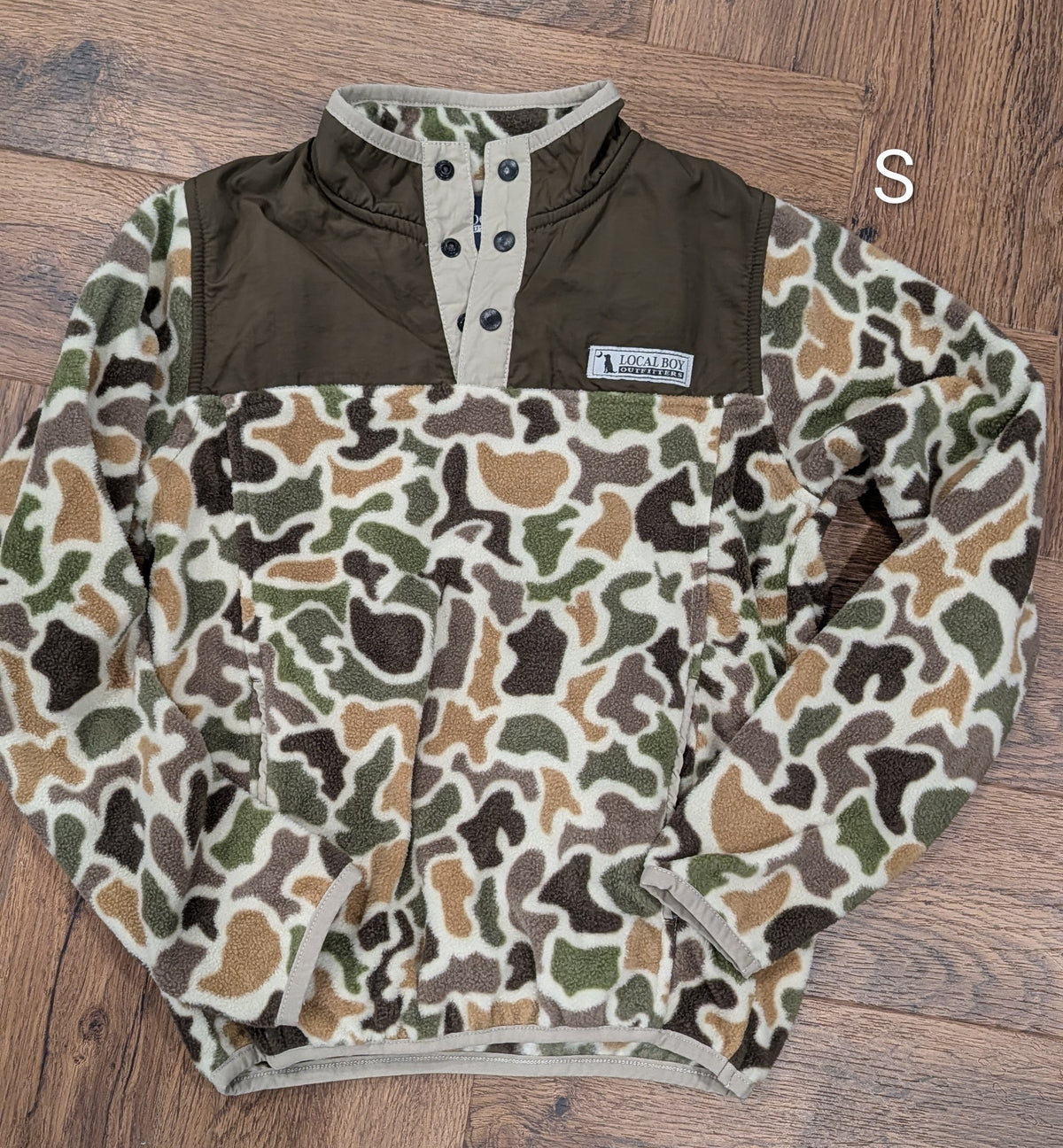 #3 Size S boys camouflage fleece pullover