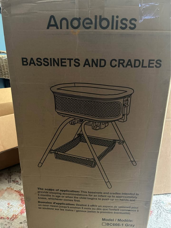 Seller 128 - Angelbliss Pink Bassinet with Portable Nest - New in Box!