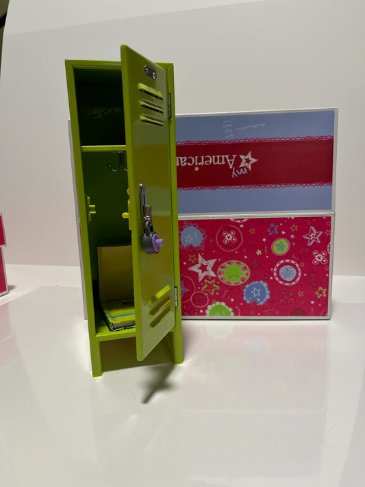 #121 American Girl Doll school locker, EUC