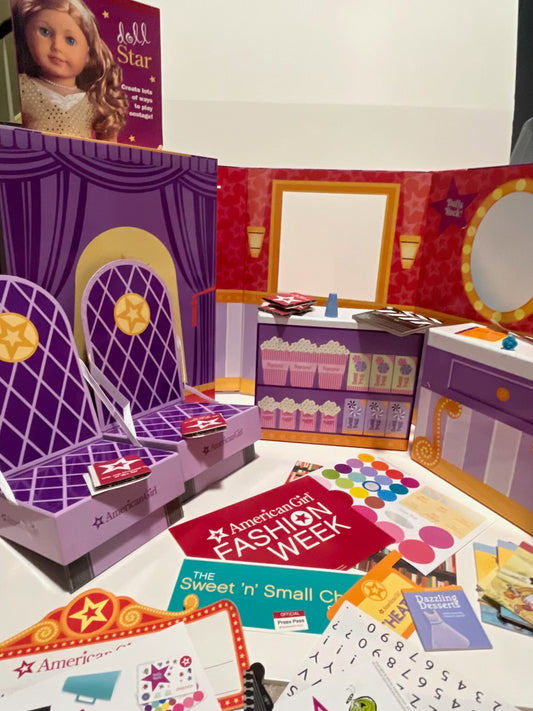 #121 American Girl Doll spotlight stage set theater box set, EUC
