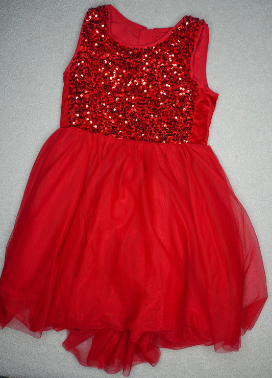 #31 Girls' Cat & Jack Red Sequin Dress, Size 7/8 (2 of 2)
