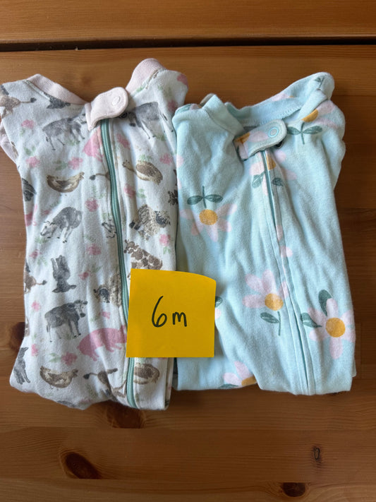 Seller #94 9M Girls Pajama Bundle Burts Bee's and Carters
