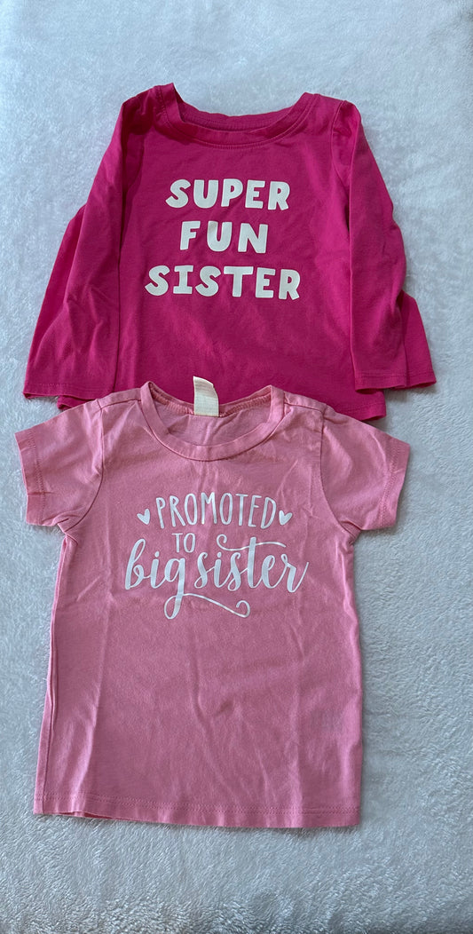 Girls big sister shirts 12 months / 18 months