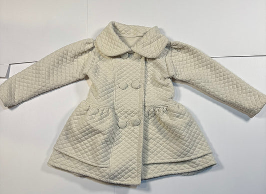 #141 Girls 3 Cream Dress Coat - Tags Cut Out