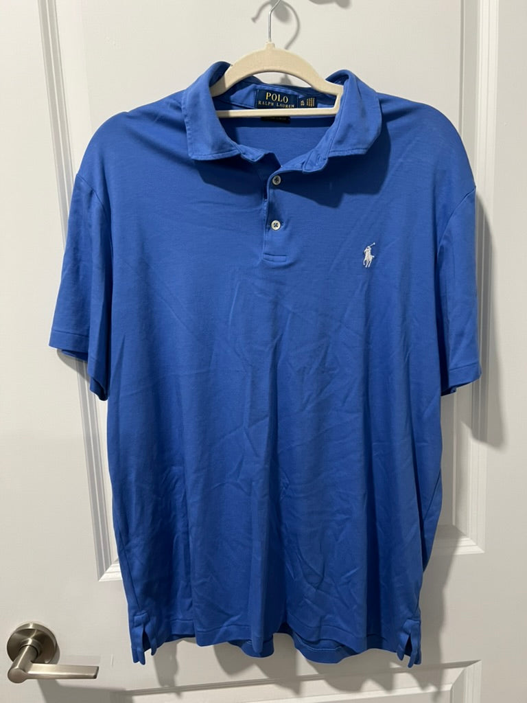 Seller #76 - Polo Ralph Lauren Shirt Mens Xtra Large Blue Custom Slim Fit Golf Preppy Classic