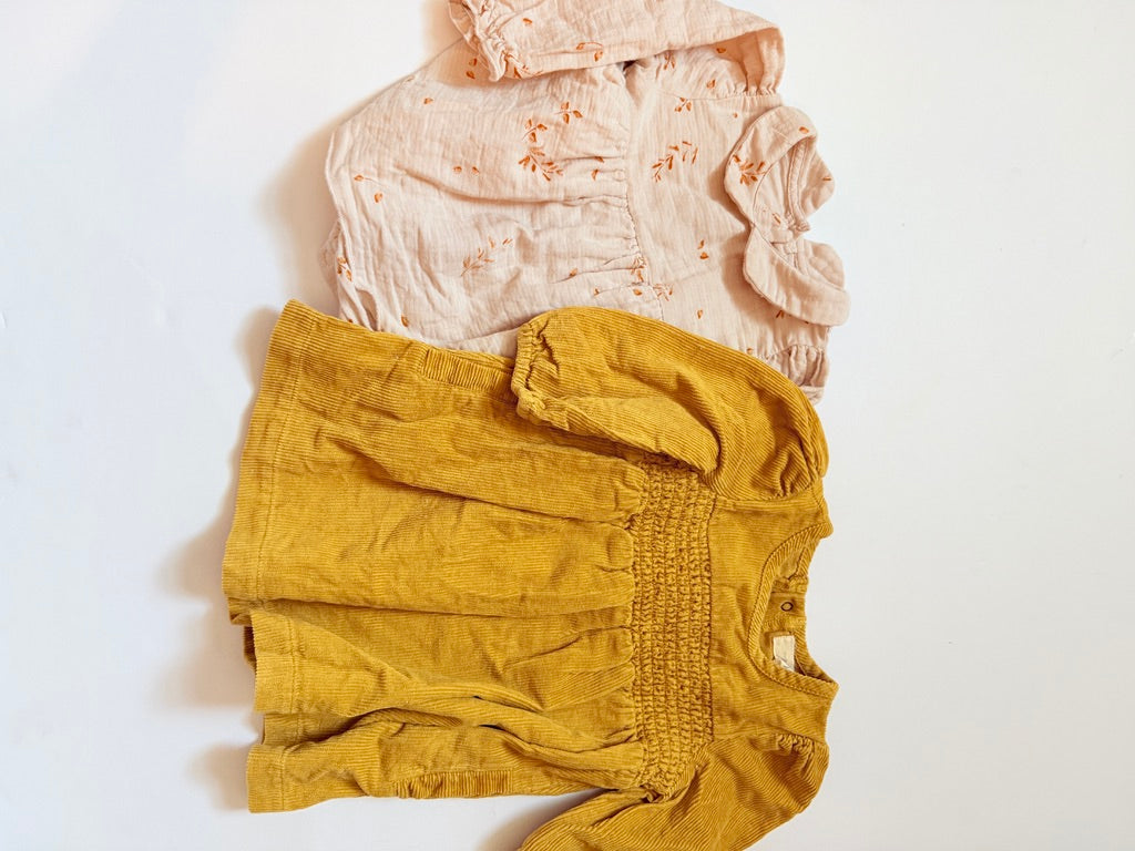 (#25) BUNDLE | pehr&PLAY UP | EUC | 6-9m | corduroy & peplum | 45227