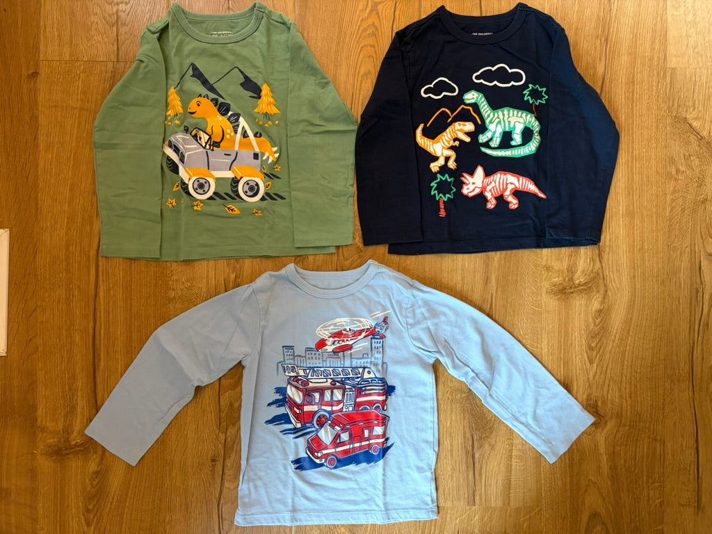 #6 - The Children's Place Boys Long Sleeved Shirts (bundle of 3) - 3T