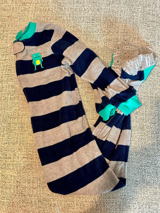 #48 Carters Fleece Footie PJs 4t