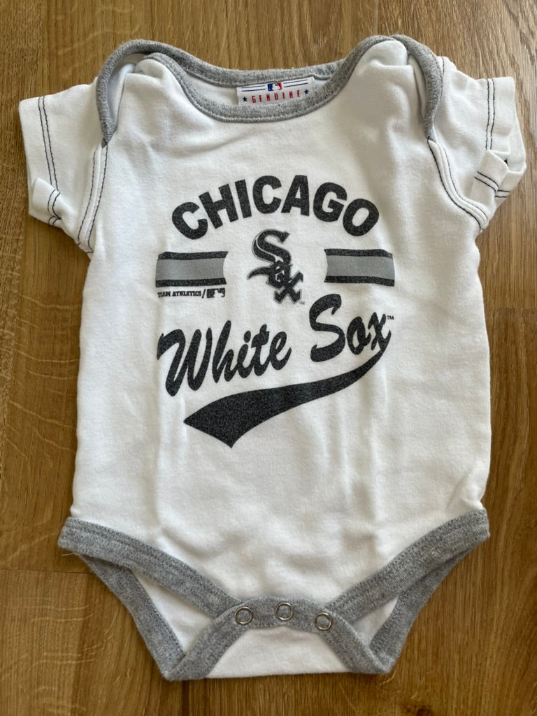 #6 - White Sox Short Sleeved Bodysuit/Onesie - size 0-3 months