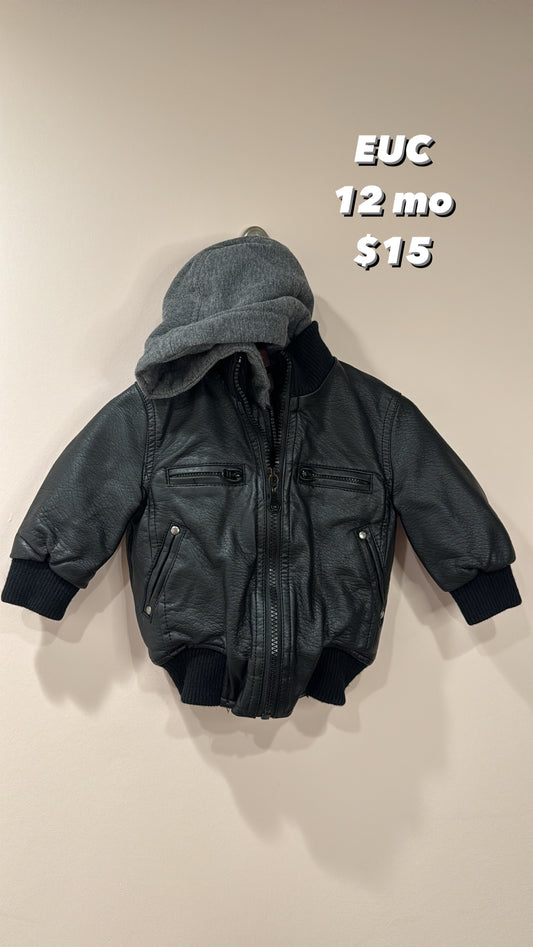 12 mo Faux leather jacket