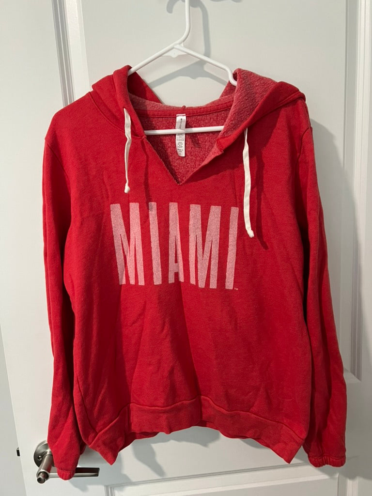Seller #76 - Miami University Women's Hoodie - Size Large - Red