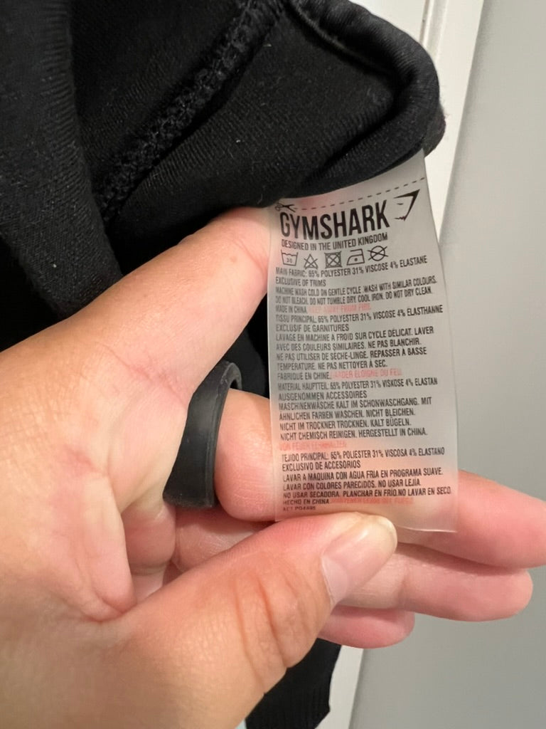 Seller #76 - Gymshark Long Sleeve Cropped Jacket - Black - Size Small