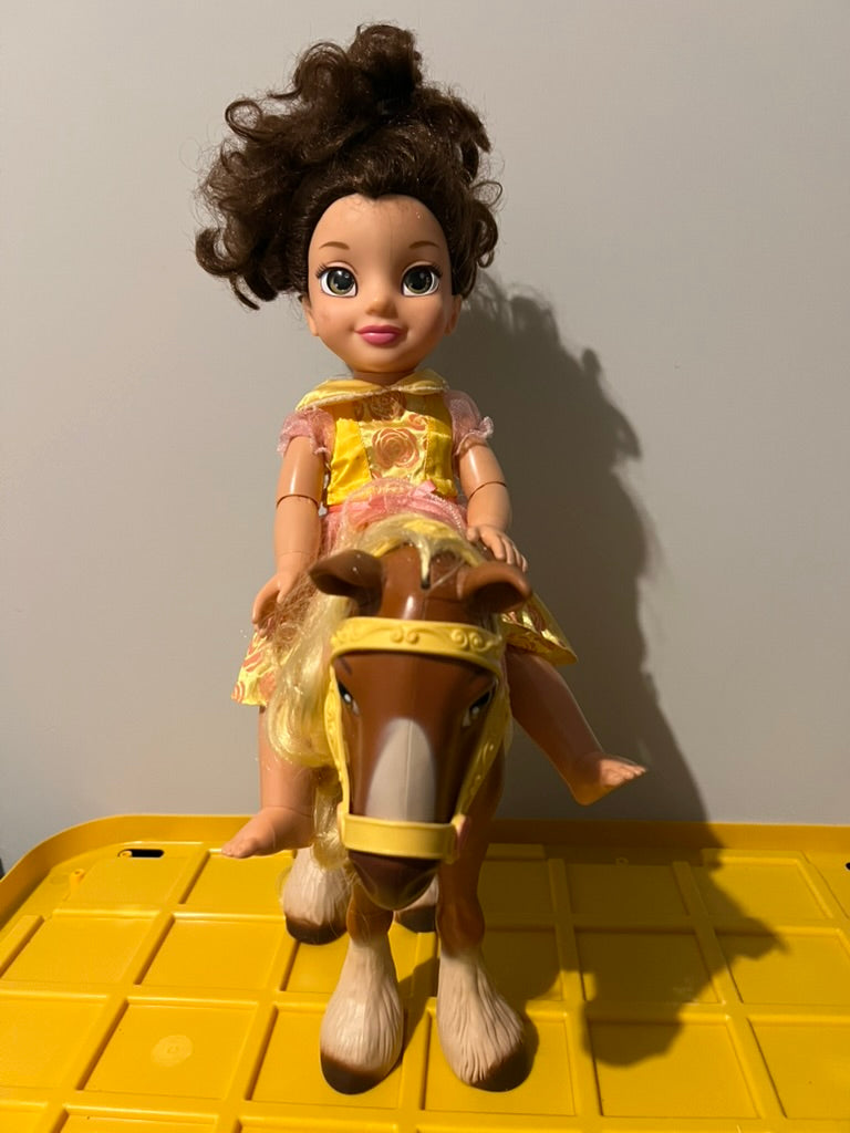 Seller #76 - Disney Beauty & The Beast Belle W/ Horse - Toddler Doll