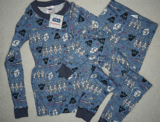 #31 Kids' Hanna Andersson Blue Star Wars Pajamas, Size 130 (8), New with Tags