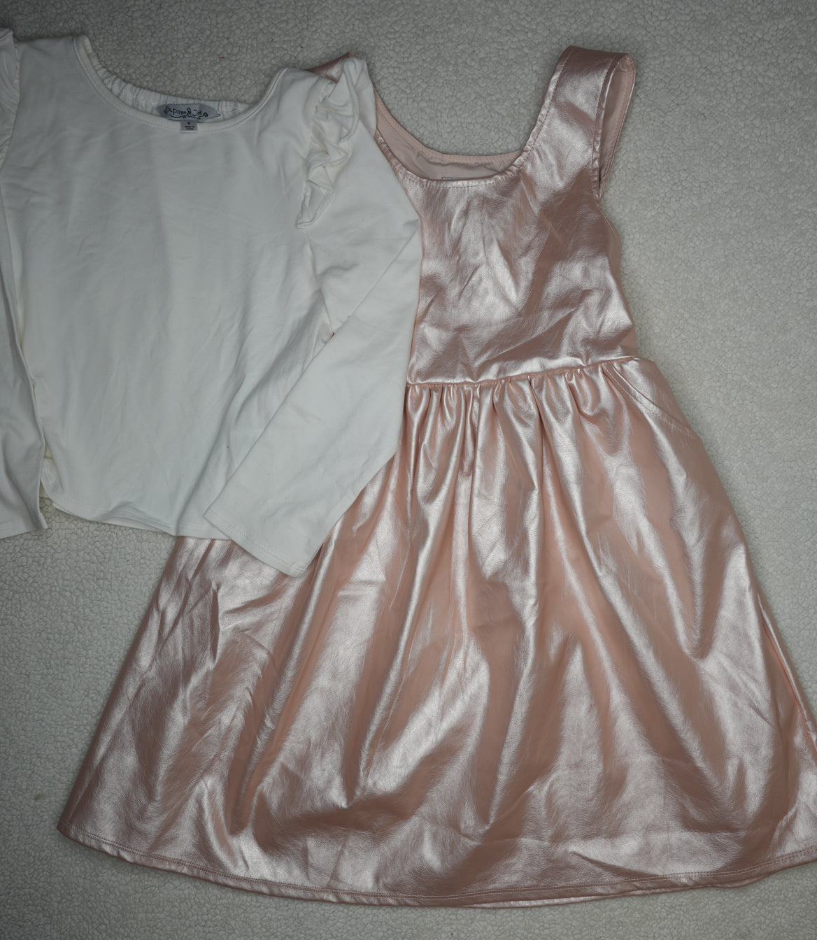 #31 Pippa & Julie Girls' 2-Piece Rose Gold Dress, Size 8