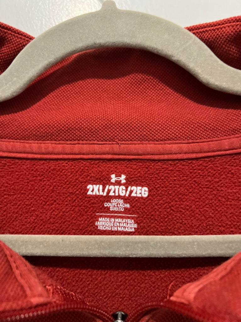 Seller #76 - Under Armour Women's UA Rival Fleece Textured ½ Zip Earthen Orange Size 2XL