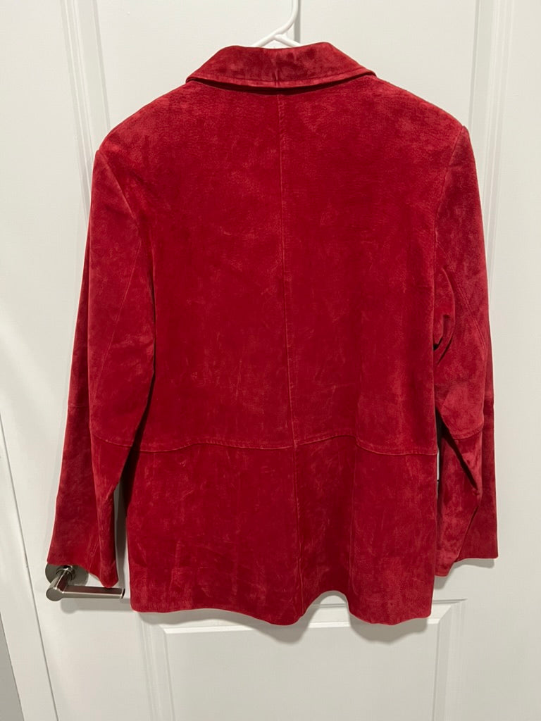 Seller #76 - Red Leather Vintage Jacket - Size Medium