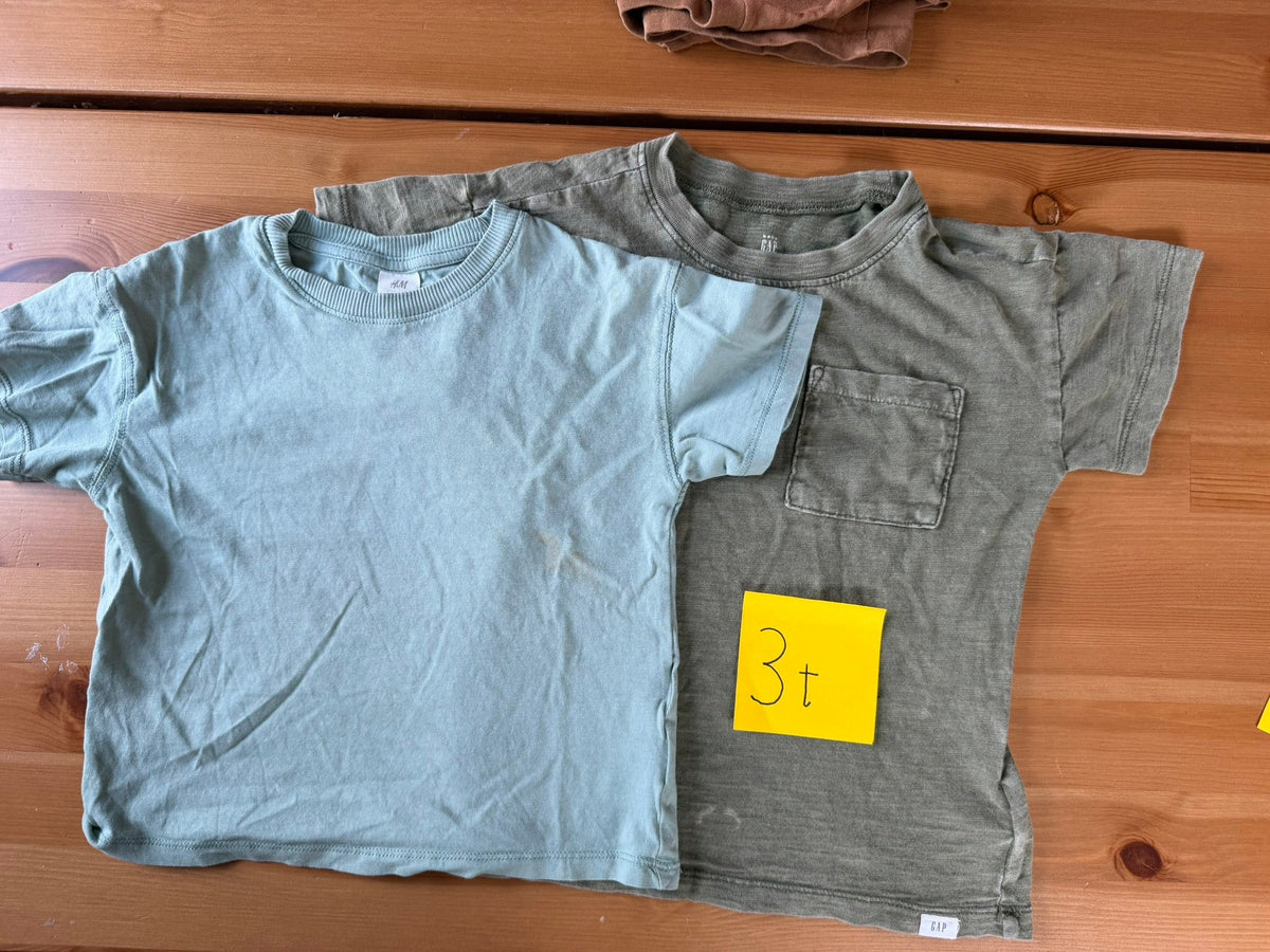 Seller #94 Boys 3t T shirt Bundle H&M, Gap Green