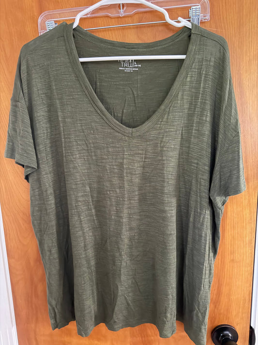 Seller 120, VGUC Time and tru women’s olive v neck large