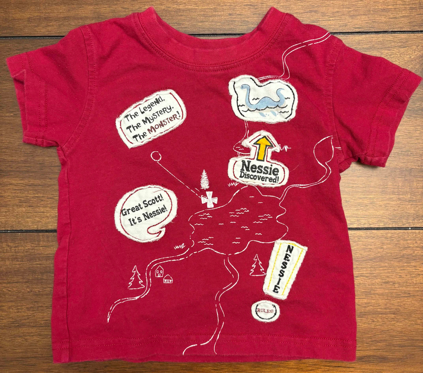 Seller #210 Disney Boys Size 24M Black Red & Blue Loch Ness Monster Outfit