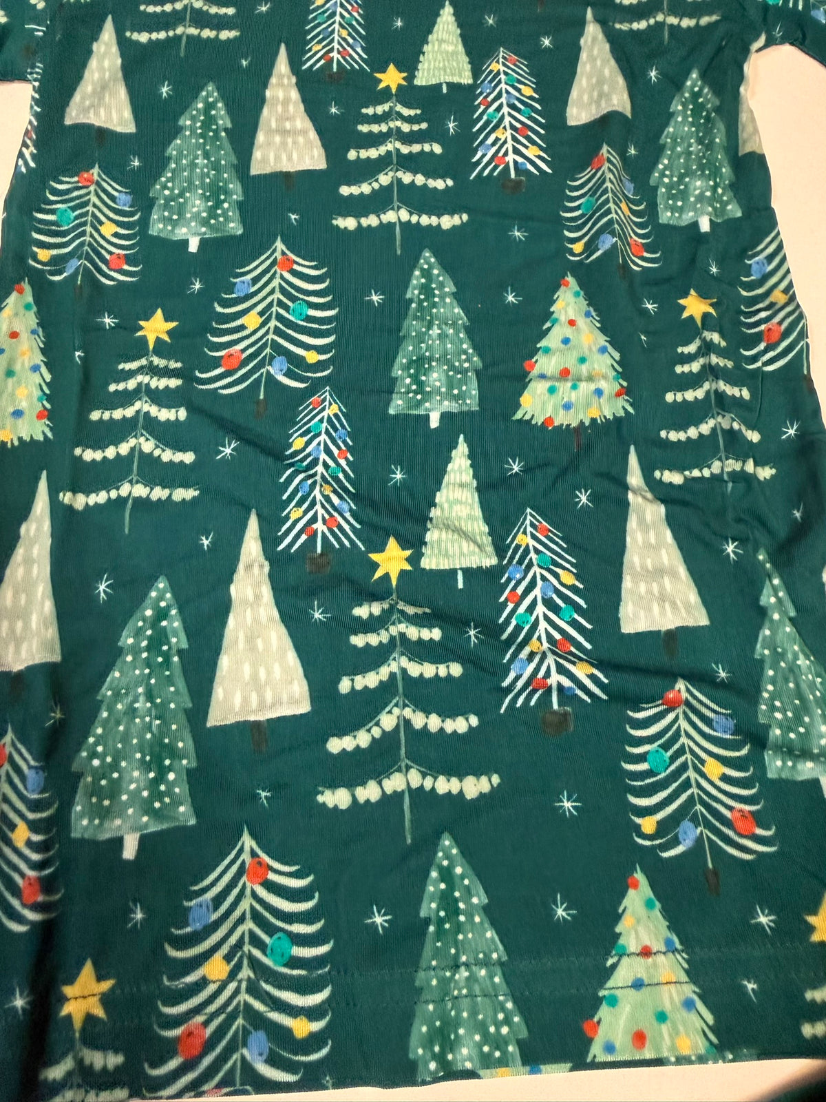 #141 Litte Sleepies NWT Unisex 5/6 Holiday Christmas Trees