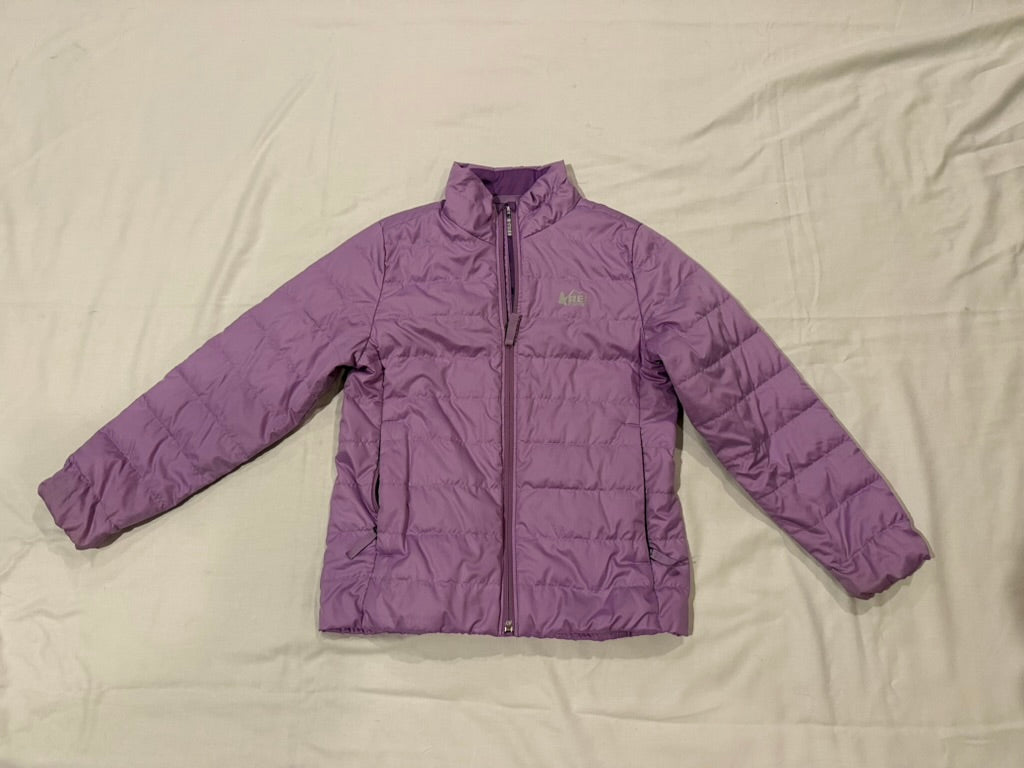 Seller # 142 Girl's size 8 Small REI purple light/packable coat