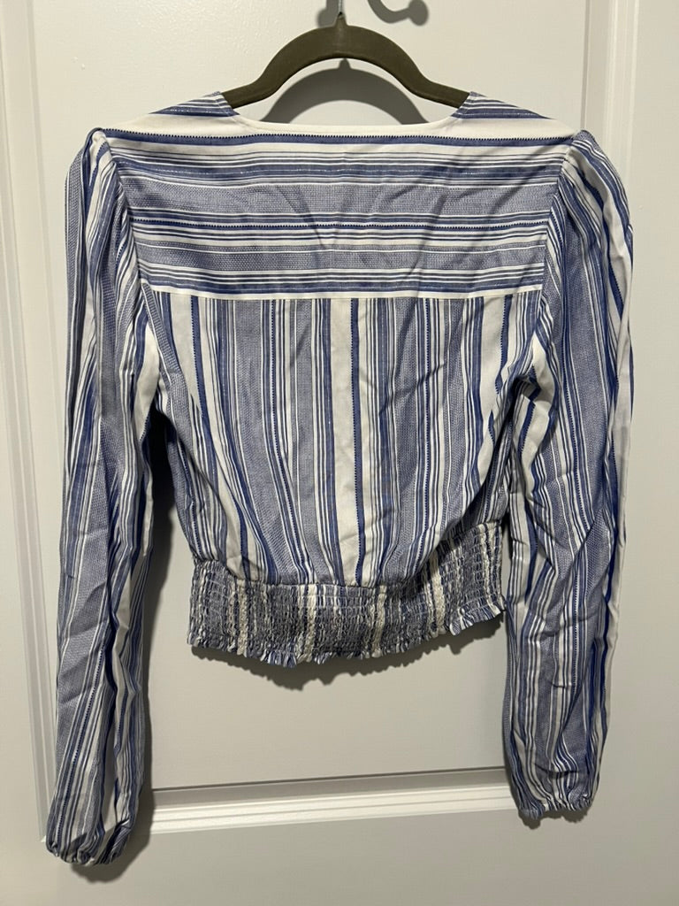 Seller #76 - PAIGE Women's Naja Top - Ivory/Ultramarine - Size XS - NWT