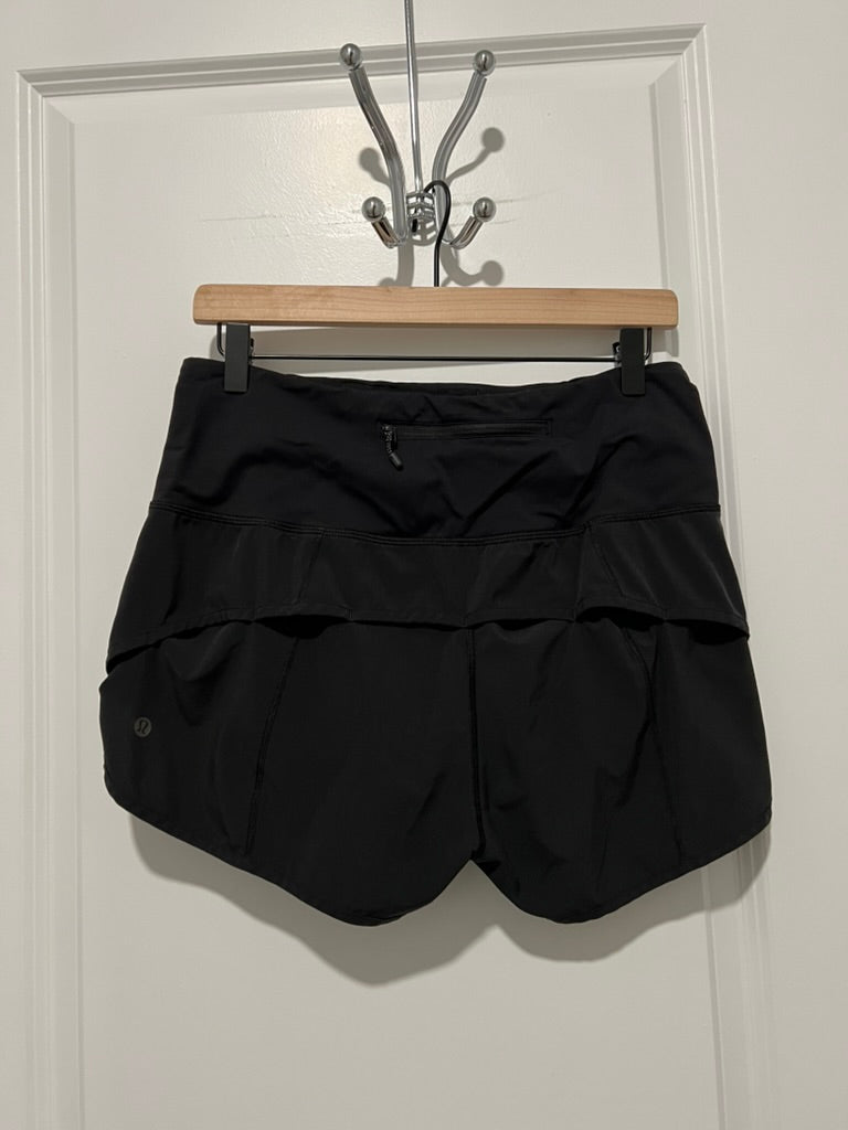 Seller #76 **REDUCED** - Lululemon Speed Short High Waisted Size 8 Black Women's 2.5" Inseam Athletic