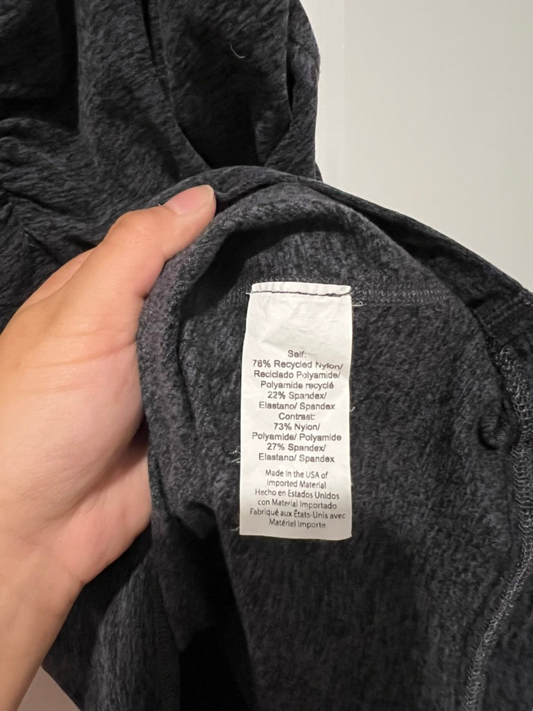 Seller #76 - Beyond Yoga Racer Slim Cami Spacedye Gray Black - Size Small - Soft