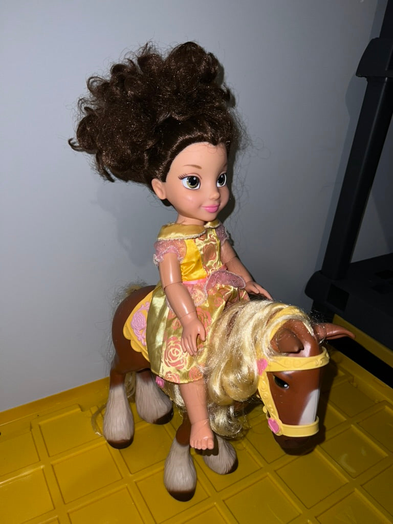 Seller #76 - Disney Beauty & The Beast Belle W/ Horse - Toddler Doll