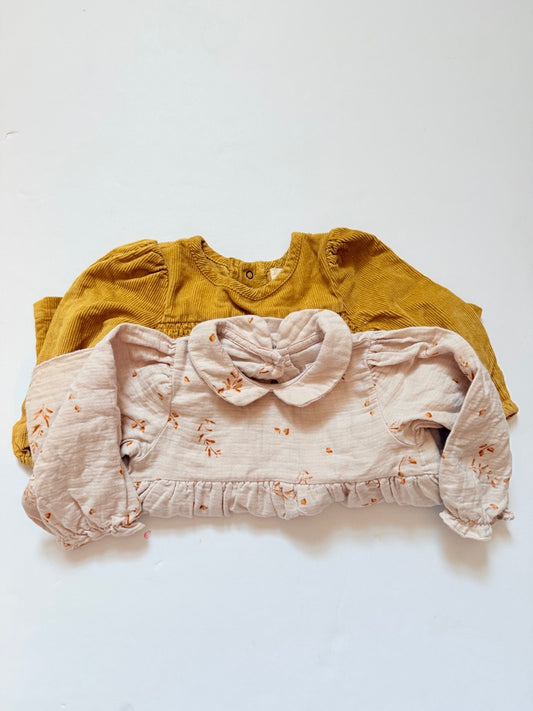 (#25) BUNDLE | pehr&PLAY UP | EUC | 6-9m | corduroy & peplum | 45227