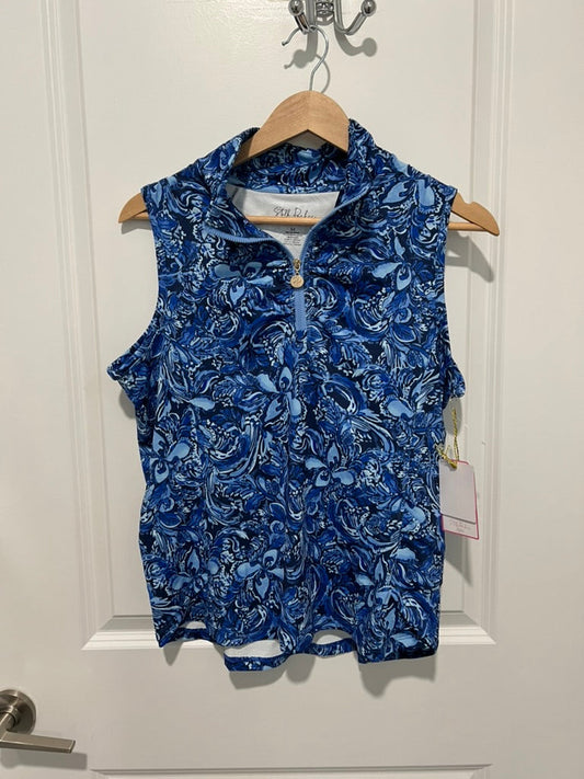 Seller #76 - Stella Parker Sport Sleeveless Women's Golf Polo Blue Floral Print Medium NWT