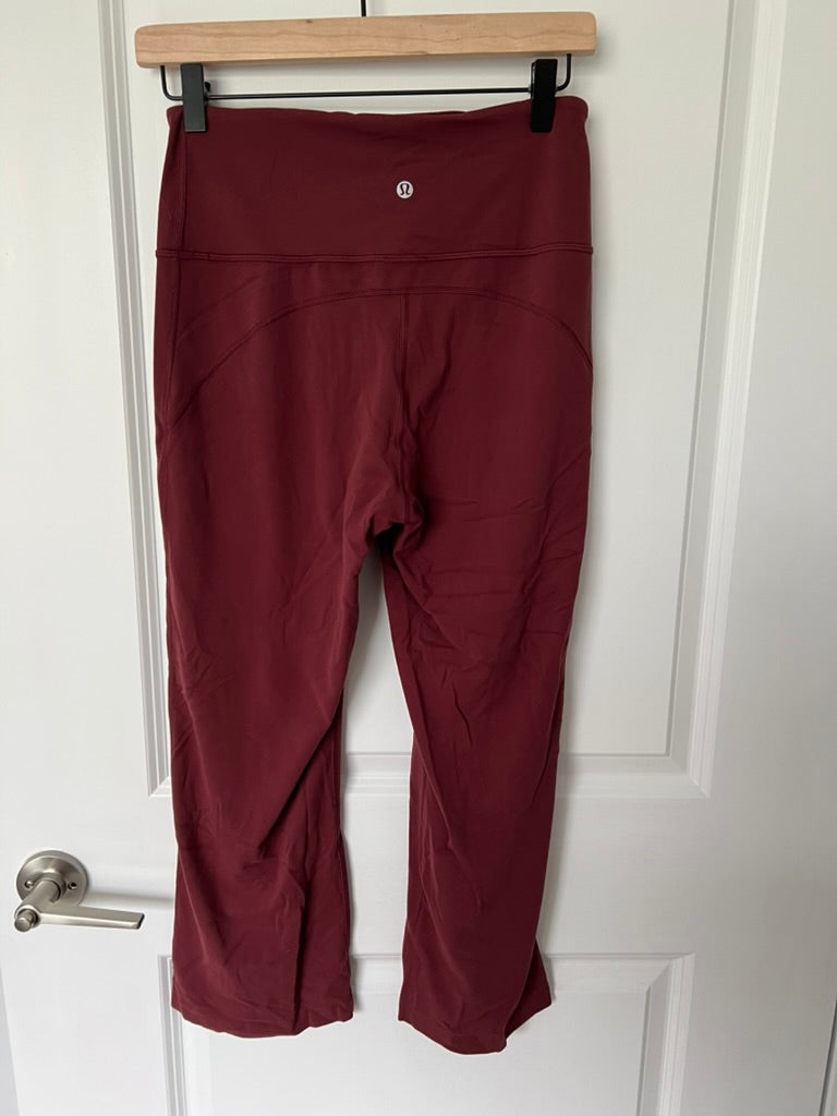 Seller #76 - Lululemon Groove Super-High-Rise Crop 23" - Red Merlot - Size 8