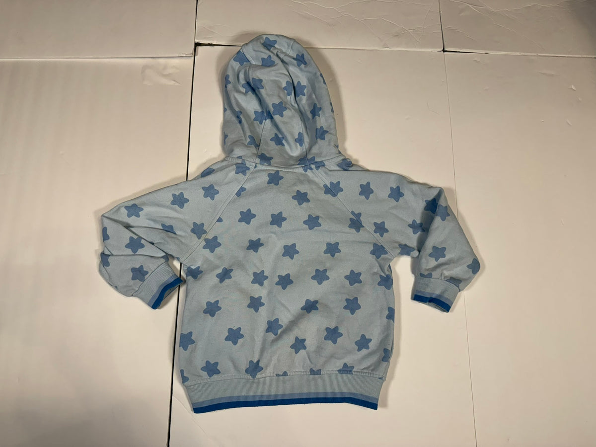 #141 Girls/Boys 5T Bluey and Bingo Hoodie with Print Lined Hood and Bluey Zipper