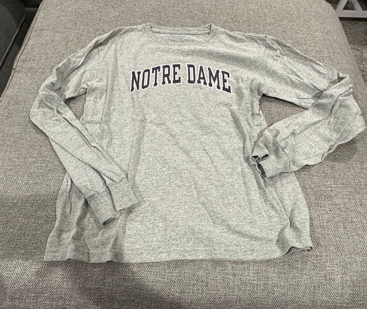 #75B Girls youth L Notre Dame long sleeve shirt