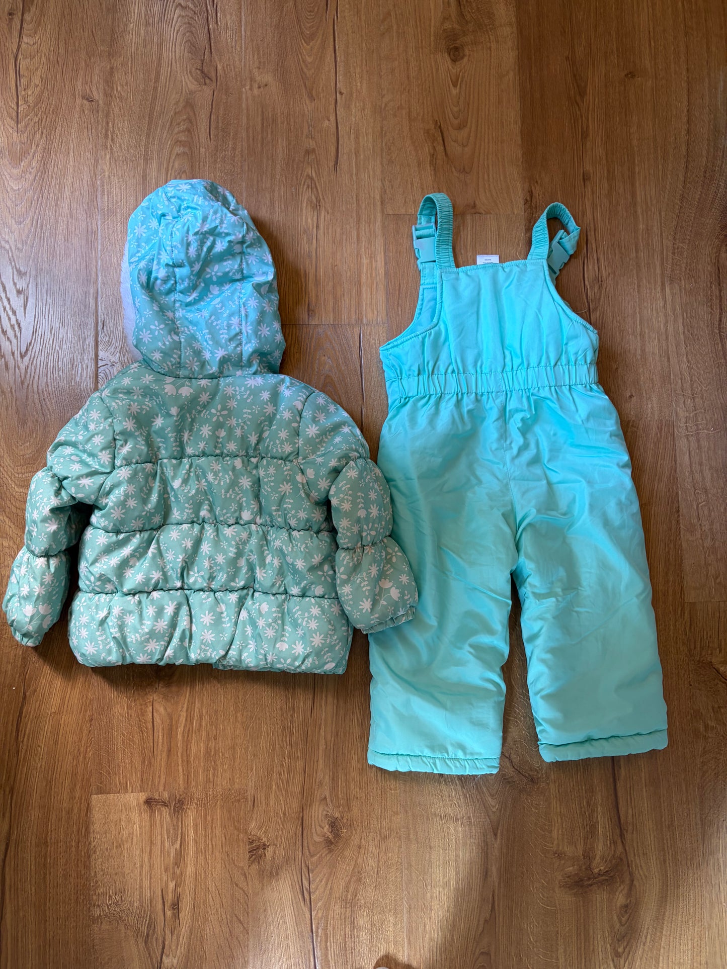 #6 - Carters Girls Teal Snow Suit - Jacket and Snow Pants - 2T