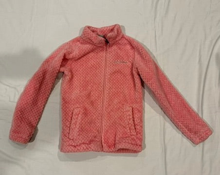 Seller #142 Girls size M (10/12) Columbia Pink Textured Fleece Jacket